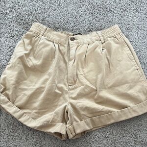 BDG Tan khaki Cuffed Shorts